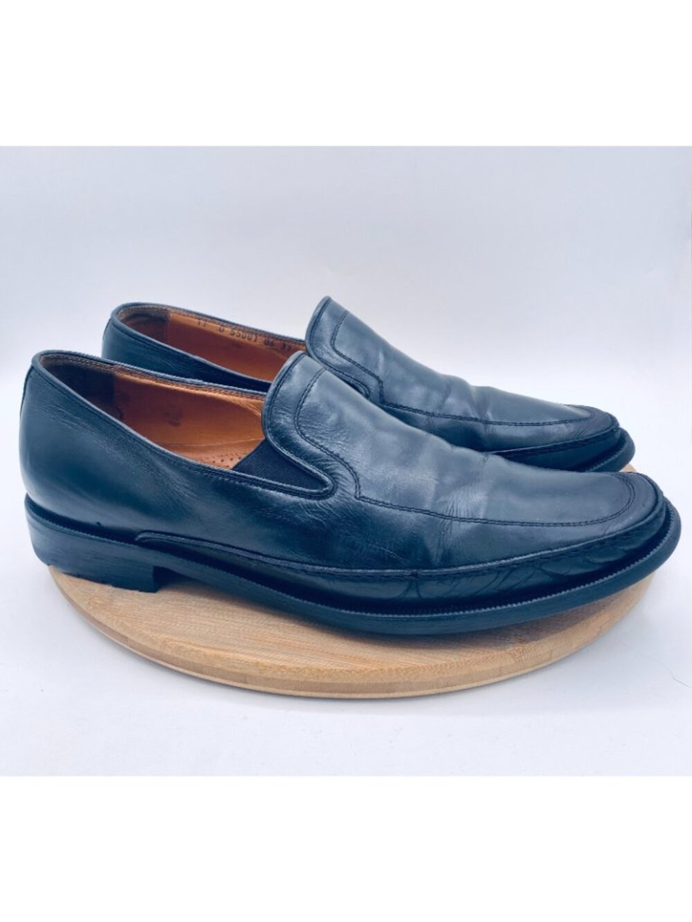 Allen Edmonds Merano Shoes Mens 13 Black Leather Driving Loafers Italy - Picture 8 of 12